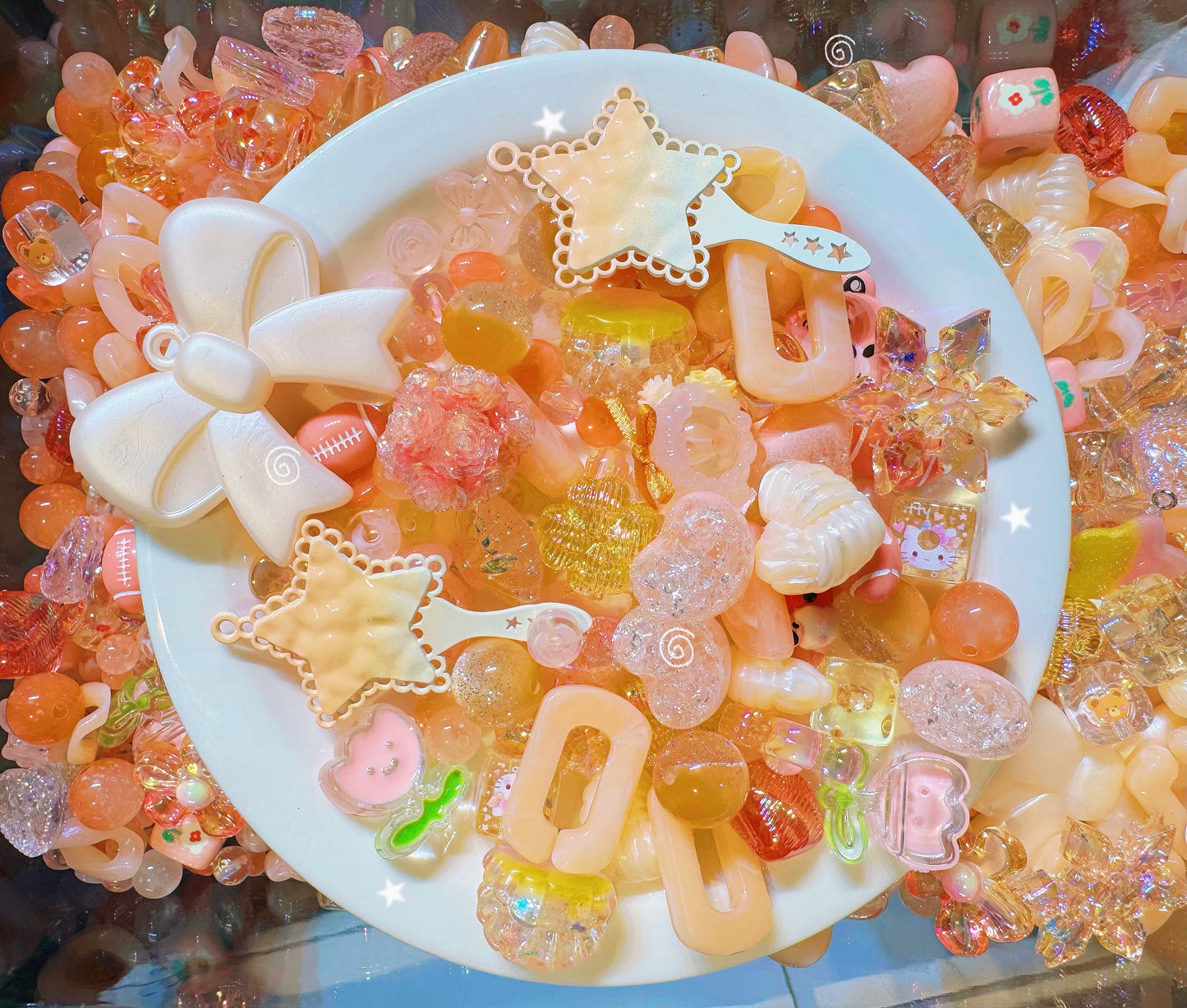 MM透明ビーズ カラフル DIY用 ストラップ 多様な形状と色合いで創造的なアクセサリー制作に最適